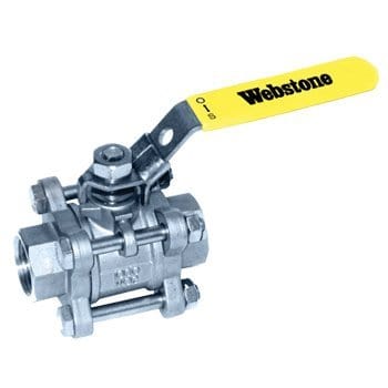 1-1/4" IPS Full Port 316 Stainless Steel 3-Piece Ball Valve