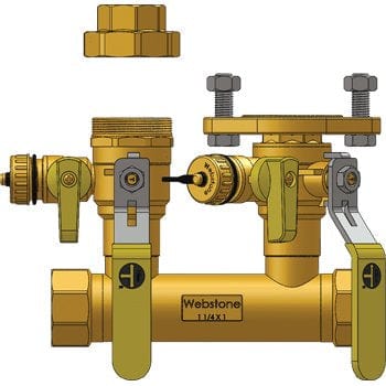 1-1/2" FIP Run x 1" Hydro-Core Right Kit - Fittings N' Valves