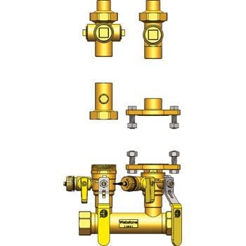 1-1/4" FIP Hydro-Core NB Component Kit: Wall 1 - Fittings N' Valves