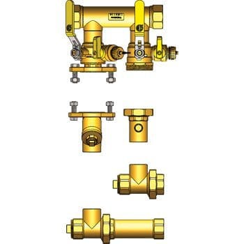 1-1/2" FIP Hydro-Core NB Component Kit: Floor Standing / Side Mount 1 - Fittings N' Valves
