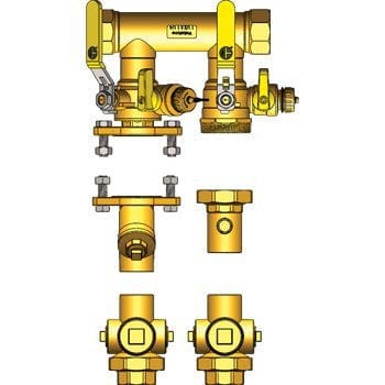 1-1/2" FIP x Hydro-Core NB Component Kit: Flr/Top 2 - Fittings N' Valves