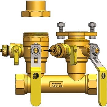 1-1/2" Nickel PlatedT x 1-1/2" Hydro-Core Right Kit - Fittings N' Valves