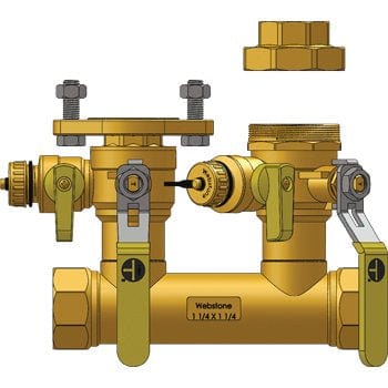 1-1/4" FIP Run x 1-1/4" Hydro-Core Left Kit - Fittings N' Valves