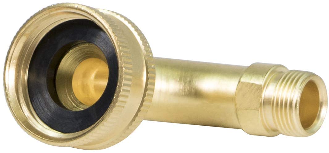 Dishwasher Swivel Elbow Fitting with Compression and Female Hose Connections, 3/8" x 3/4", Brass