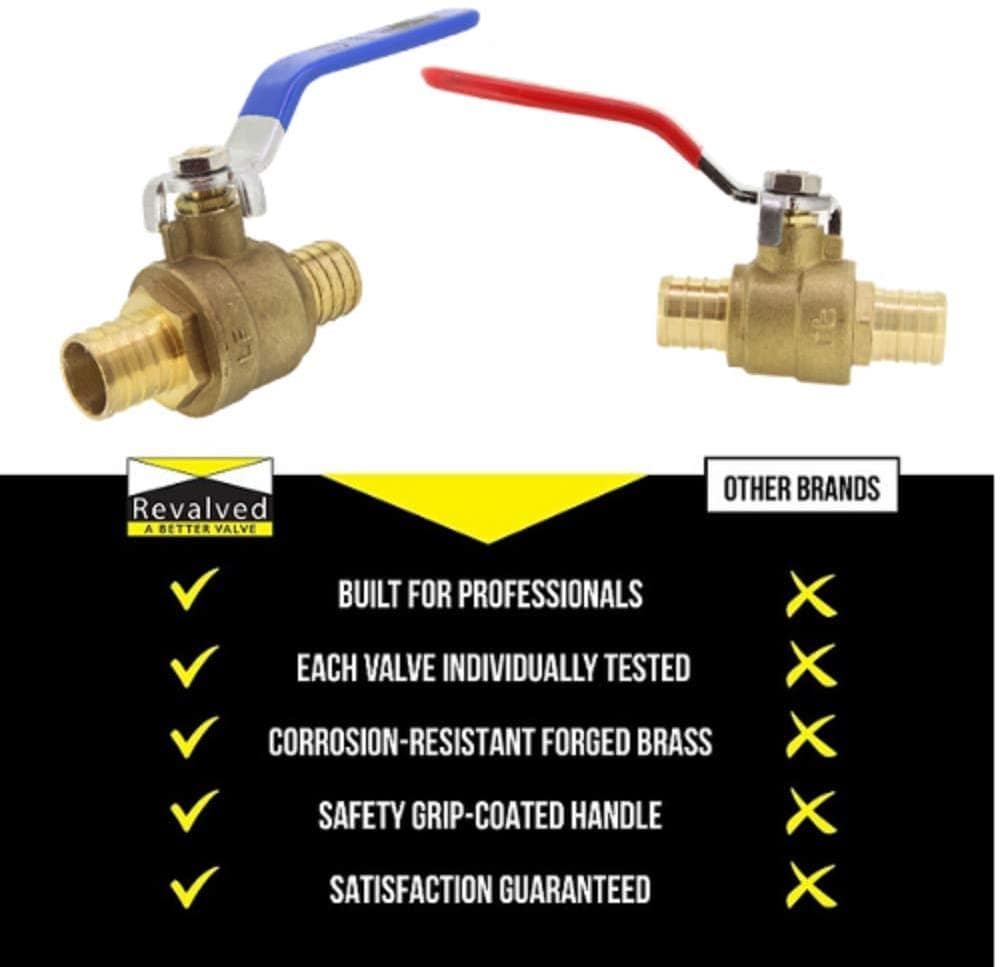 REVALVED PEX Full Port 1/2" Brass Ball Valve – Lead-Free