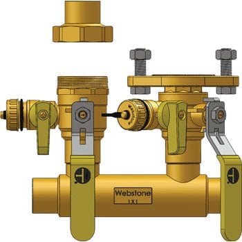 1-1/4" SWT Run x 1" Hydro-Core Right Kit - Fittings N' Valves