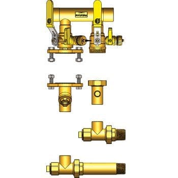 1-1/4" SWT Hydro-Core NB Component Kit: Floor Standing/Side Mount 1 - Fittings N' Valves