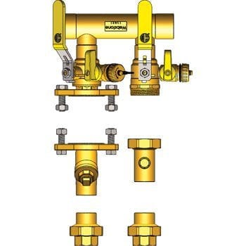 1-1/4" SWT Hydro-Core NB Component Kit: Floor Standing/Top Mount 3 - Fittings N' Valves