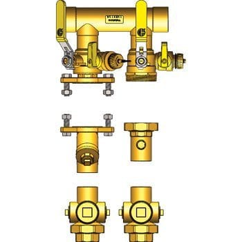 1-1/2" SWT Hydro-Core NB Component Kit: Floor Standing/Top Mount 2 - Fittings N' Valves