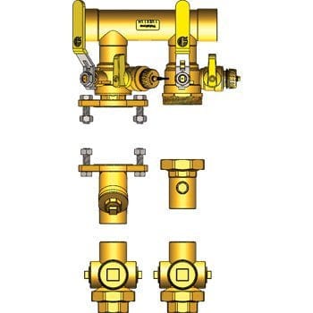 1-1/2" SWT Hydro-Core NB Cmpnt Kit: Floor Standing/Top Mount 2 - Fittings N' Valves
