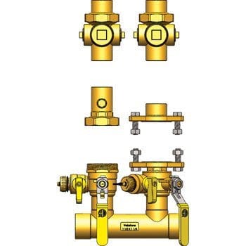 1-1/2" SWT Hydro-Core NB Component Kit: Wall Hung 2 - Fittings N' Valves