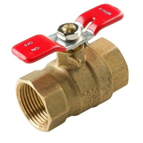 1" IPS Threaded Full Port Ball Valve W/ Tee Handle, Lead Free