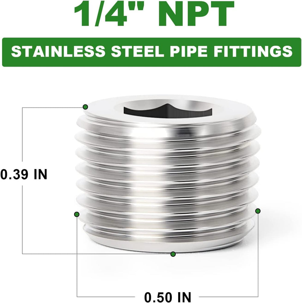 Steel Internal Square Thread Socket Pipe Plug Fitting (1/4