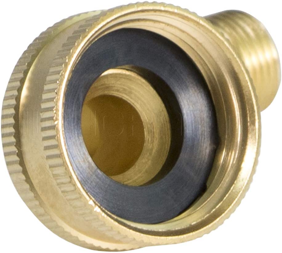 Dishwasher Swivel Elbow Fitting with Compression and Female Hose Connections, 3/8" x 3/4", Brass