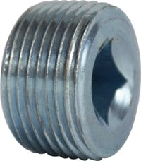 1/4 Zinc Plated Countersunk Square Steel Plug - 100 Pieces
