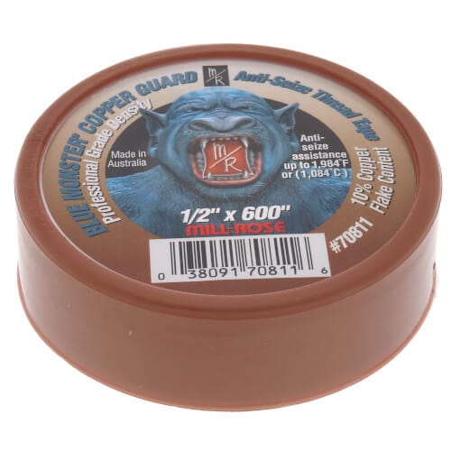 1/2" x 600" Blue Monster Copper Guard® Anti-Seize Thread Sealing Tape