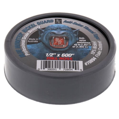1/2" x 600" Blue Monster Nickel Guard® Anti-Seize Thread Sealing Tape