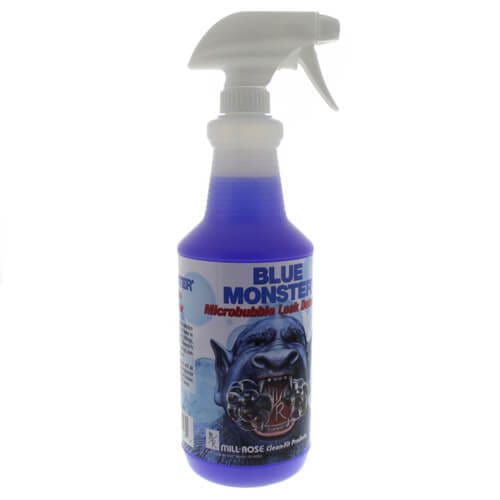 1 pint / 16 fl. oz. / 473 ml Blue Monster Microbubble Gas Leak Detector