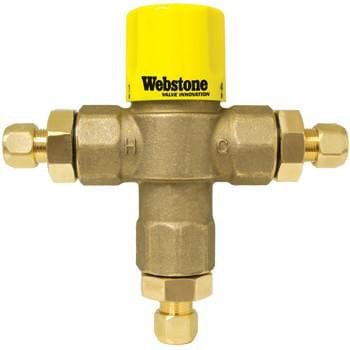 3/8" Compression Lead Free Thermostatic Mixing Valve  W/Check
