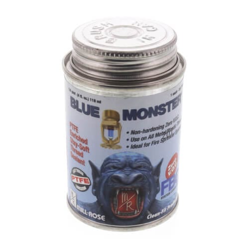 1/4 pint / 4 fl. oz. Blue Monster Stay-Soft PTFE Pipe Thread Sealant