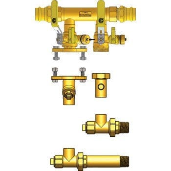 2 1/4" FIP Hydro-Core NB Component Kit: Floor Standing/Side Mount 1 - Fittings N' Valves