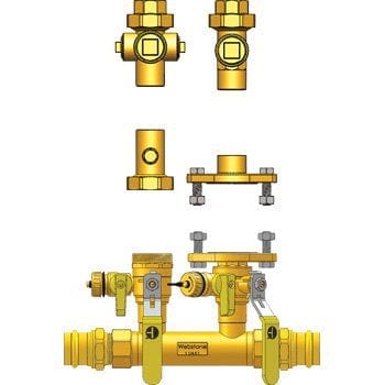 1-1/4" FIP Hydro-Core NB Component Kit: Wall Hung 1 - Fittings N' Valves