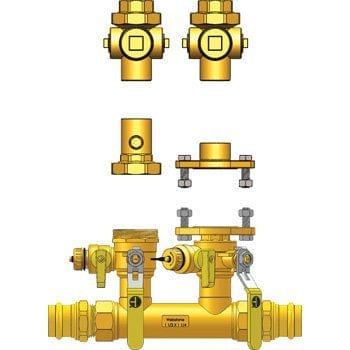 1-1/2" FIP Hydro-Core NB Component Kit: Wall Hung 2 - Fittings N' Valves