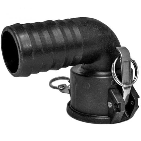 90-Degree Cam Lever Coupling - Female Coupler X Hose Shank - 1-1/2" x 1-1/2" - Fittings N' Valves