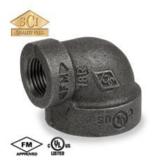 1-1/4" x 1" 125 WSP Cast Iron Threaded Reducing 90 Elbow