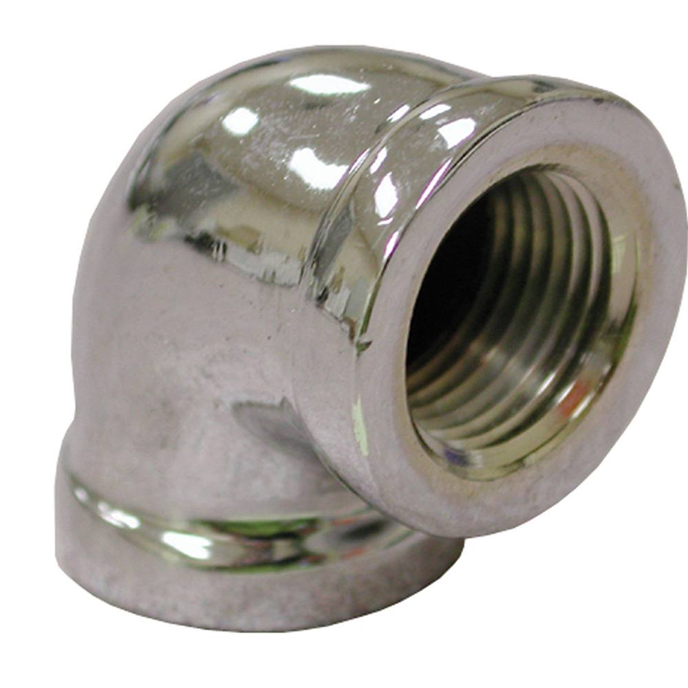 3/8"  Chrome Plated Bronze 90 Degree Elbow