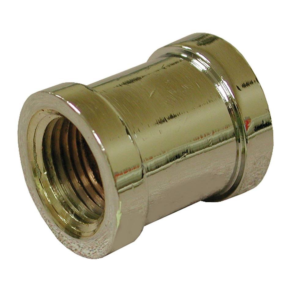 1/2" x 3/8"  Chrome Plated Bronze Coupling