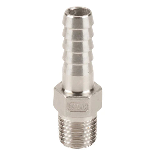 2" 316 Stainless Steel Hose Barb X MPT Fitting - Fittings N' Valves