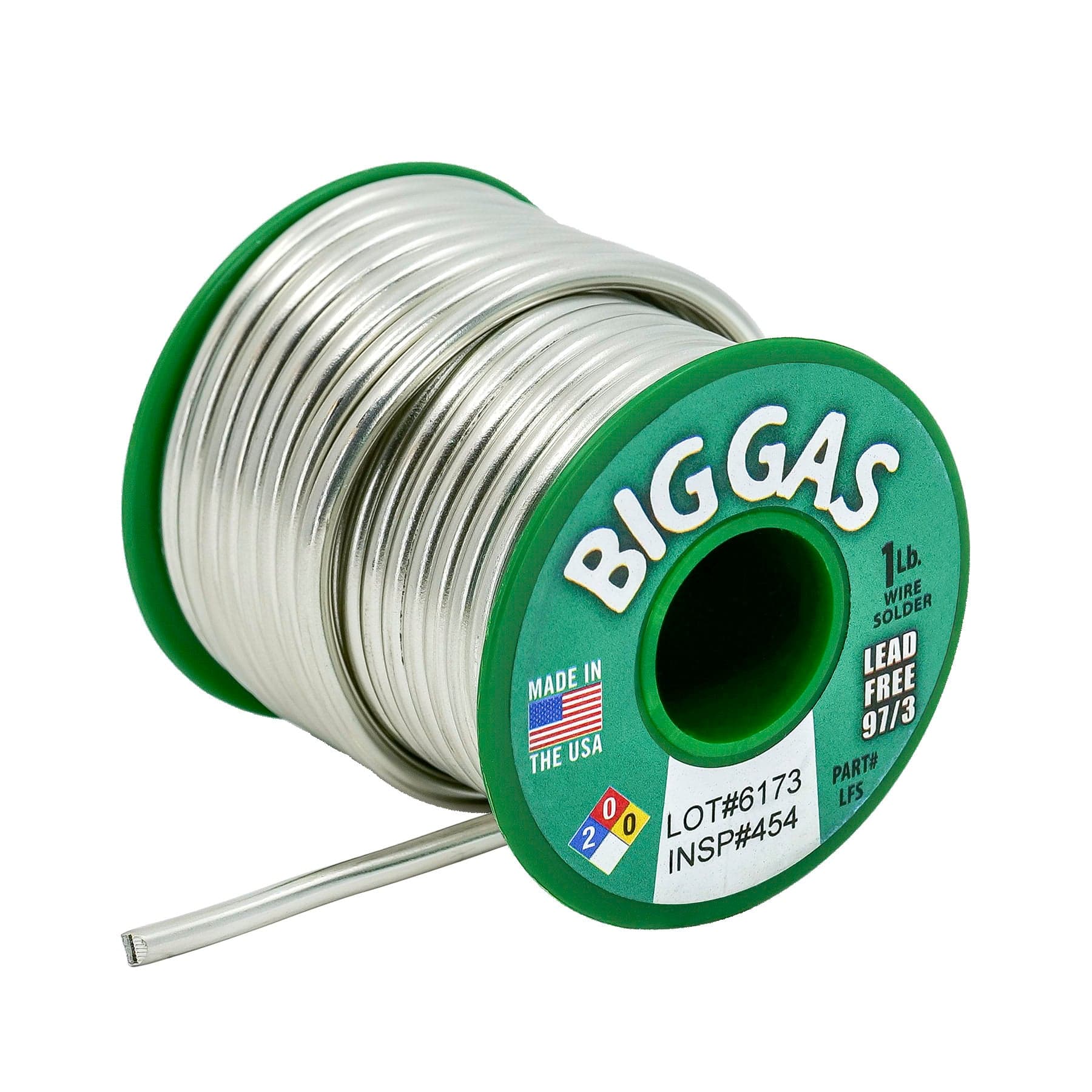 Big Gas 97/3 Solder - 1 Lb. Spool - Made in The USA