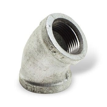 1/2" Galvanized Malleable Iron Pipe Fittings 45 Degree Elbow