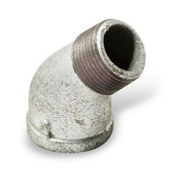1/4" Galvanized Malleable Iron Pipe Fittings Street 45 Degree Elbow