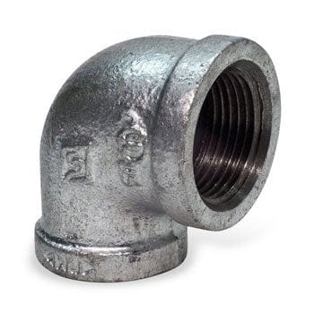 1-1/2" x 1-1/4" Galvanized Malleable Iron Pipe Fittings Reducing 90 Degree Elbow