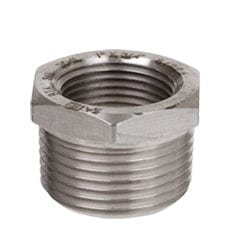 3/8" x 1/8" 3000# Forged Steel 316/L Threaded Hex Bushing