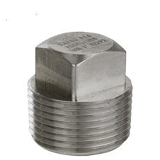 1/2" 3000# Forged Steel 316/L Threaded Square Plug
