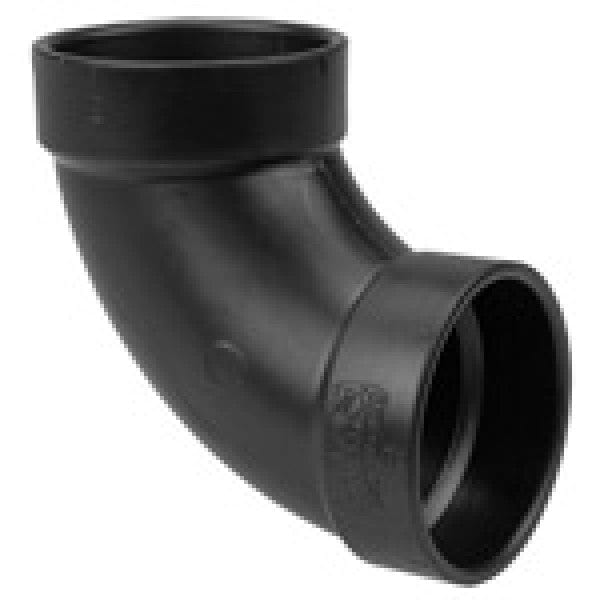 ABS 90-Degree Ell - Hub x Hub - 3" - Fittings N' Valves
