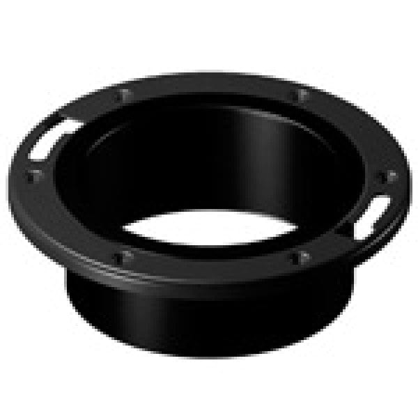 ABS Adjustable Closet Flange - Hub (Plastic Coated Steel Flange) - 4" - Fittings N' Valves
