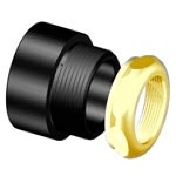 ABS Female Trap Adapter - Hub x SJ w/Brass Nut - 1-1/4"