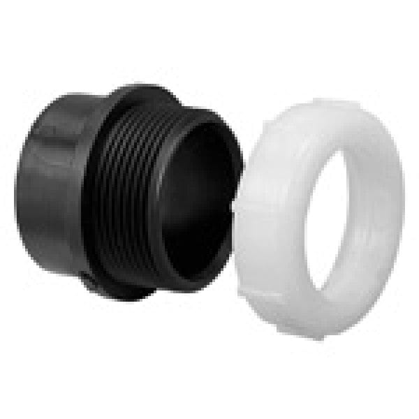 ABS Male Trap Adapter - Spigot x SJ - 1-1/2" x 1-1/4"