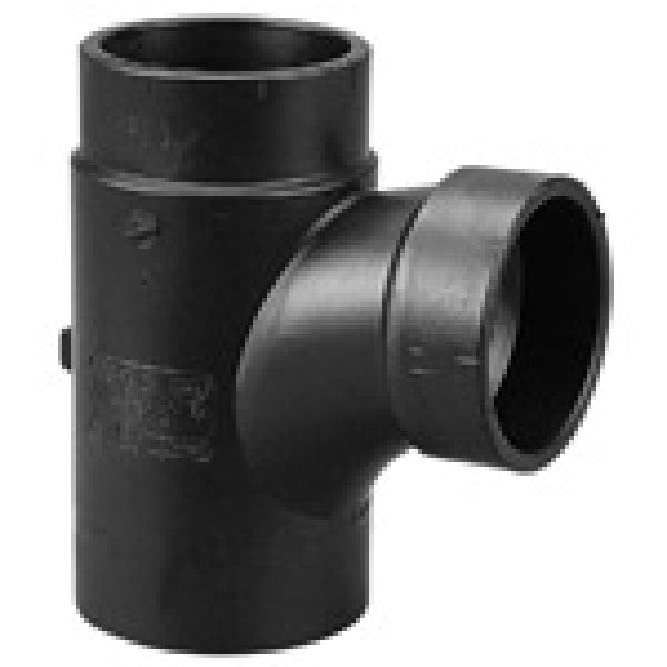 ABS Sanitary Street Tee - Spigot x Hub x Hub - 3" x 3" x 1-1/2" - Fittings N' Valves