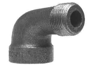 1-1/4" Black Extra Heavy Steel 90 Degree Street Elbow