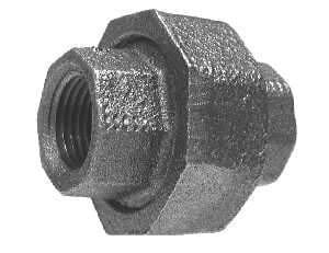 1-1/4" Black Extra Heavy Steel Union