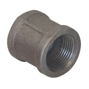 2-1/2" Black Iron Banded Coupling