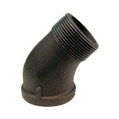 2-1/2" Black Iron 45° Street Elbow