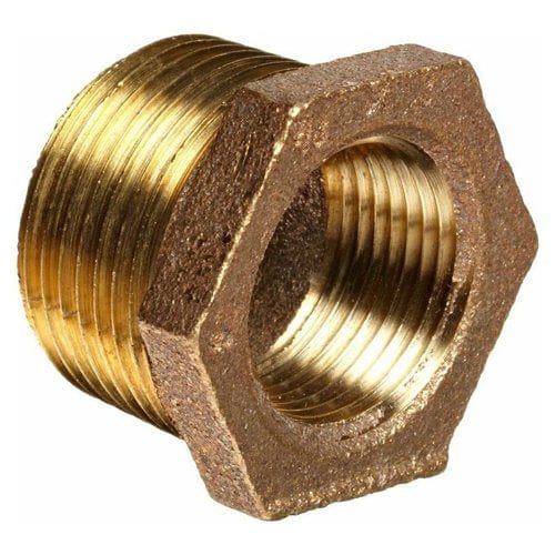 3/8" x 1/4" Brass Hex Bushing (Lead Free)