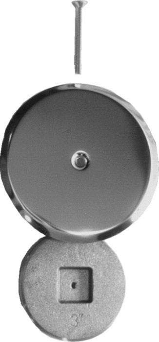 Prier Extension Cover Kit 6" Wall Cover, 3" Countersunk Plug, 2 1/4" Stainless Steel Bolt