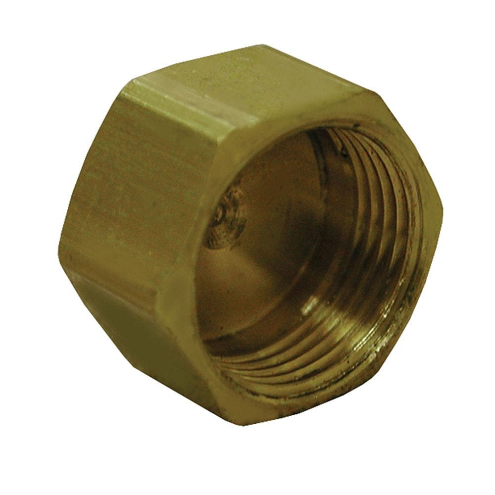 3/8-inch OD Brass Compression Cap, Lead Free